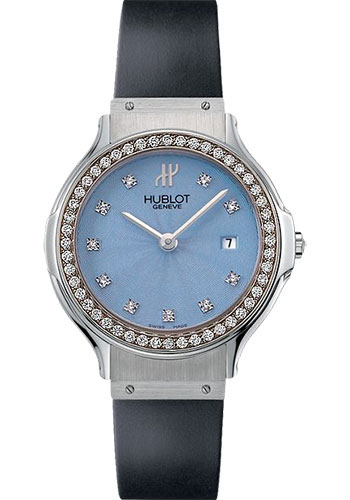 Hublot Watches - Classic 32mm Stainless Steel With Diamonds - Style No: 1405.BF24.1.014