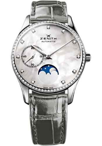 Zenith Watches - Elite Lady Ultra Thin Moonphase Stainless Steel - Style No: 16.2310.692/81.C706