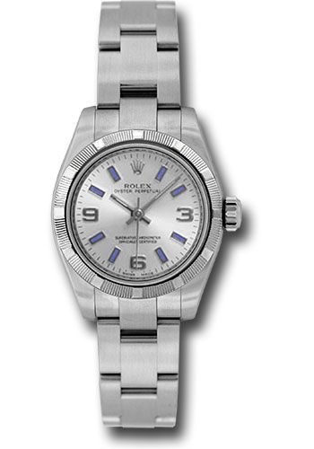 Rolex Watches - Oyster Perpetual No-Date Lady - Engine Turned Bezel - Style No: 176210 sablio
