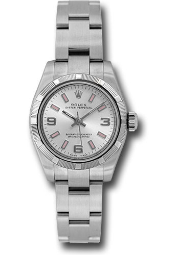 Rolex Watches - Oyster Perpetual No-Date Lady - Engine Turned Bezel - Style No: 176210 sapio