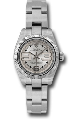 Rolex Watches - Oyster Perpetual No-Date Lady - Engine Turned Bezel - Style No: 176210 smao