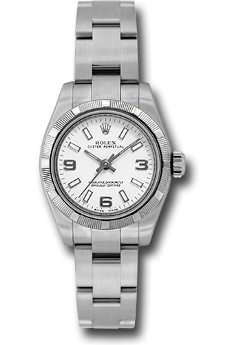 Rolex Watches - Oyster Perpetual No-Date Lady - Engine Turned Bezel - Style No: 176210 waio