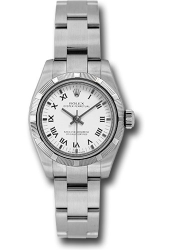 Rolex Watches - Oyster Perpetual No-Date Lady - Engine Turned Bezel - Style No: 176210 wbkro