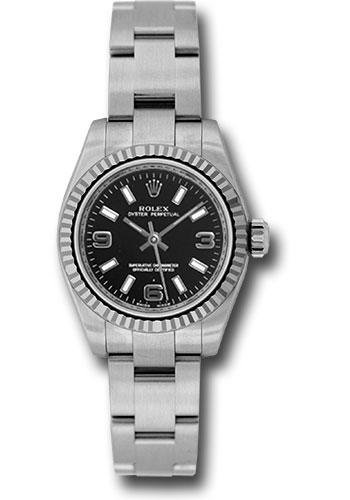 Rolex Watches - Oyster Perpetual No-Date Lady - Fluted Bezel - Style No: 176234 bkaio