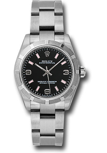 Rolex Watches - Oyster Perpetual No-Date Mid-Size - 31mm - Engine Turned - Style No: 177210 bkapio