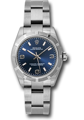 Rolex Watches - Oyster Perpetual No-Date Mid-Size - 31mm - Engine Turned - Style No: 177210 blaio