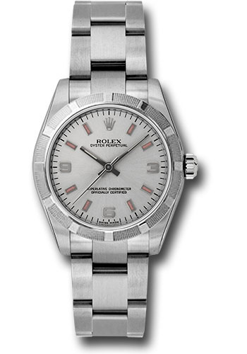 Rolex Watches - Oyster Perpetual No-Date Mid-Size - 31mm - Engine Turned - Style No: 177210 spio