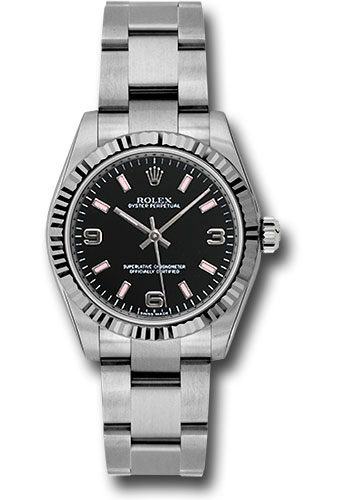 Rolex Watches - Oyster Perpetual No-Date Mid-Size - 31mm - Fluted Bezel - Style No: 177234 bkapio