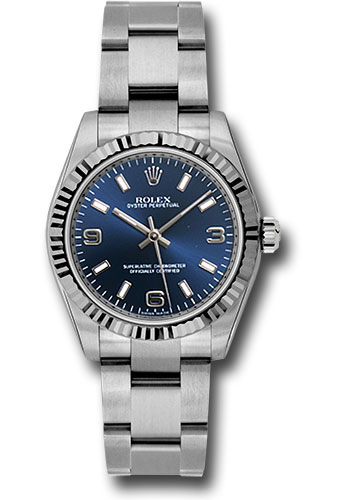 Rolex Watches - Oyster Perpetual No-Date Mid-Size - 31mm - Fluted Bezel - Style No: 177234 blaio