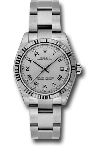 Rolex Watches - Oyster Perpetual No-Date Mid-Size - 31mm - Fluted Bezel - Style No: 177234 sdo