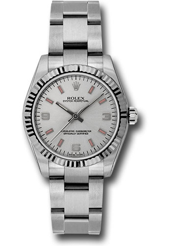 Rolex Watches - Oyster Perpetual No-Date Mid-Size - 31mm - Fluted Bezel - Style No: 177234 spio