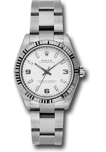 Rolex Watches - Oyster Perpetual No-Date Mid-Size - 31mm - Fluted Bezel - Style No: 177234 waio