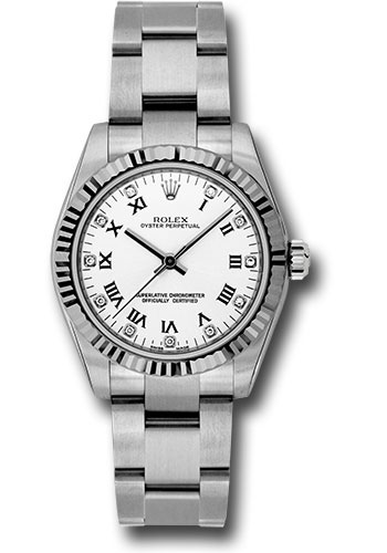 Rolex Watches - Oyster Perpetual No-Date Mid-Size - 31mm - Fluted Bezel - Style No: 177234 wdo