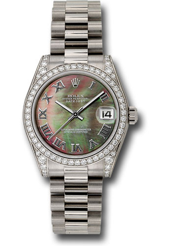 Rolex Watches - Datejust 31mm - Gold President White Gold - Dia Bezel - Dia Case - Style No: 178159 dkmrp
