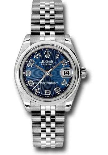 Rolex Watches - Datejust Mid-Size - Steel Domed Bezel - Jubilee Bracelet - Style No: 178240blcaj