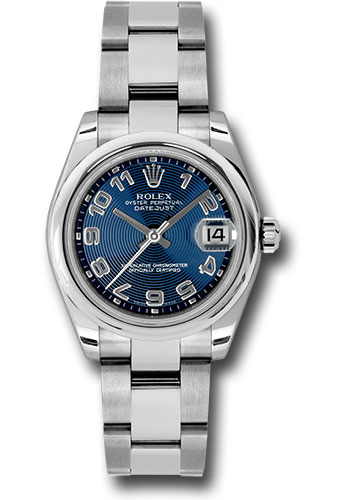 Rolex Watches - Datejust Mid-Size - Steel Domed Bezel - Oyster Bracelet - Style No: 178240blcao
