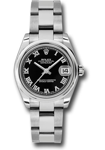 Rolex Watches - Datejust Mid-Size - Steel Domed Bezel - Oyster Bracelet - Style No: 178240bkro