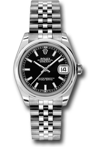 Rolex Watches - Datejust Mid-Size - Steel Domed Bezel - Jubilee Bracelet - Style No: 178240bksj