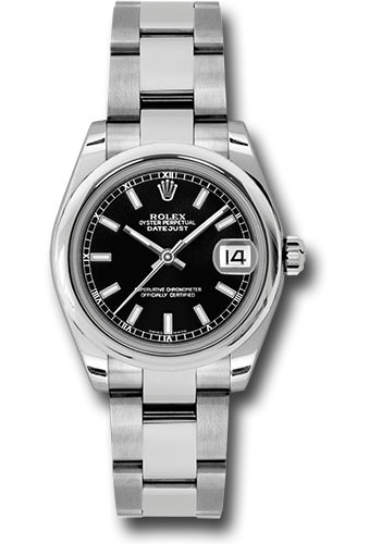 Rolex Watches - Datejust Mid-Size - Steel Domed Bezel - Oyster Bracelet - Style No: 178240bkso