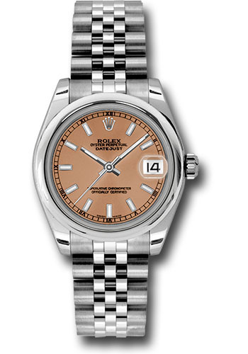 Rolex Watches - Datejust Mid-Size - Steel Domed Bezel - Jubilee Bracelet - Style No: 178240csj