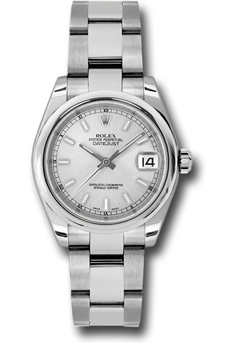 Rolex Watches - Datejust Mid-Size - Steel Domed Bezel - Oyster Bracelet - Style No: 178240sso