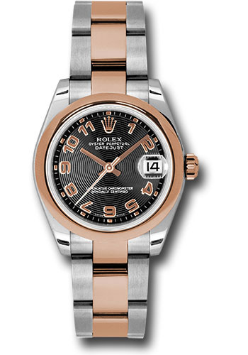 Rolex Watches - Datejust Mid-Size - Steel and Gold Pink Gold - Domed Bezel - Oyster - Style No: 178241 bkcao