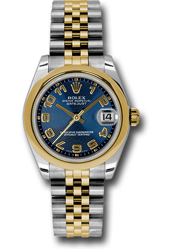 Rolex Watches - Datejust 31mm - Steel and Gold Yellow Gold - Domed Bezel - Jubilee - Style No: 178243 blcaj