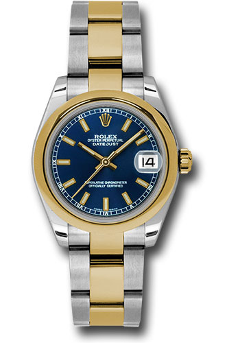 Rolex Watches - Datejust 31mm - Steel and Gold Yellow Gold - Domed Bezel - Oyster - Style No: 178243 blio