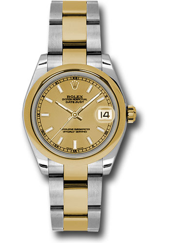 Rolex Watches - Datejust 31mm - Steel and Gold Yellow Gold - Domed Bezel - Oyster - Style No: 178243 chio