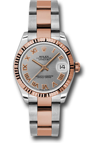 Rolex Watches - Datejust Mid-Size - Steel and Gold Pink Gold - Fluted Bezel - Oyster - Style No: 178271 gro