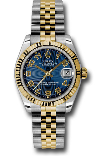 Rolex Watches - Datejust 31mm - Steel and Gold Yellow Gold - Fluted Bezel - Jubilee - Style No: 178273 blcaj