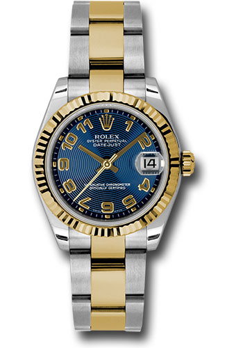 Rolex Watches - Datejust 31mm - Steel and Gold Yellow Gold - Fluted Bezel - Oyster - Style No: 178273 blcao