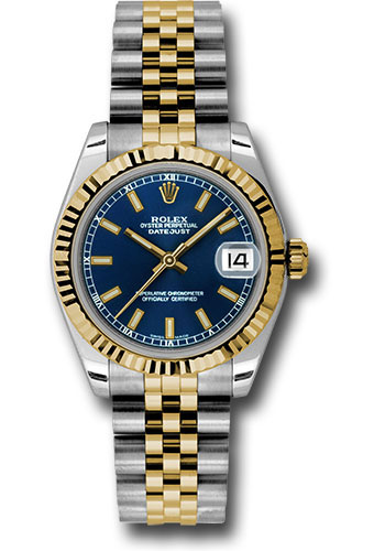Rolex Watches - Datejust 31mm - Steel and Gold Yellow Gold - Fluted Bezel - Jubilee - Style No: 178273 blij