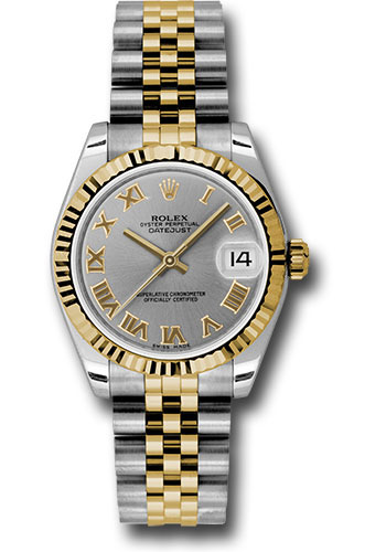 Rolex Watches - Datejust Mid-Size - Steel and Gold Yellow Gold - Fluted Bezel - Jubilee - Style No: 178273 grj