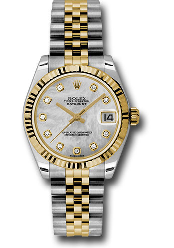 Rolex Watches - Datejust 31mm - Steel and Gold Yellow Gold - Fluted Bezel - Jubilee - Style No: 178273 mdj