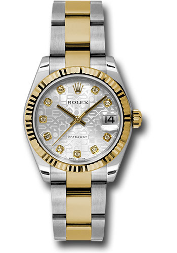 Rolex Watches - Datejust Mid-Size - Steel and Gold Yellow Gold - Fluted Bezel - Oyster - Style No: 178273sjdo