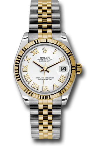 Rolex Watches - Datejust Mid-Size - Steel and Gold Yellow Gold - Fluted Bezel - Jubilee - Style No: 178273 wrj