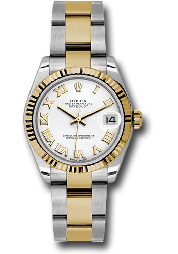 Rolex Watches - Datejust Mid-Size - Steel and Gold Yellow Gold - Fluted Bezel - Oyster - Style No: 178273wro