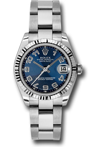 Rolex Watches - Datejust 31mm - Steel Fluted Bezel - Oyster Bracelet - Style No: 178274 blcao
