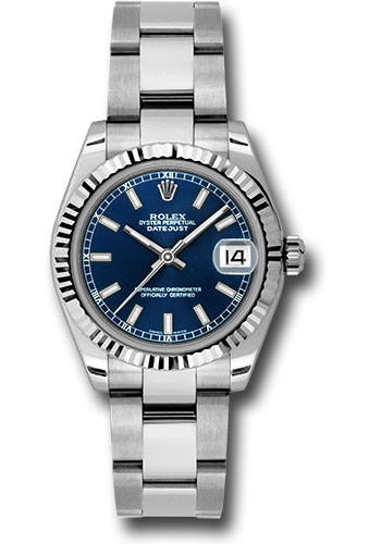 Rolex Watches - Datejust 31mm - Steel Fluted Bezel - Oyster Bracelet - Style No: 178274 blso