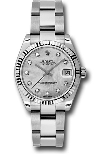 Rolex Watches - Datejust 31mm - Steel Fluted Bezel - Oyster Bracelet - Style No: 178274 mdo