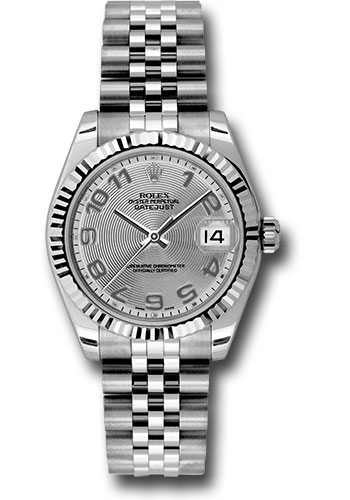 Rolex Watches - Datejust Mid-Size - Steel Fluted Bezel - Jublilee Bracelet - Style No: 178274scaj