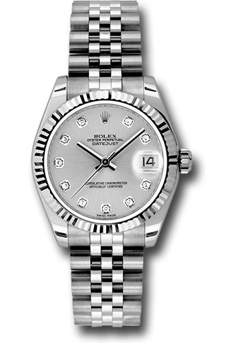 Rolex Watches - Datejust Mid-Size - Steel Fluted Bezel - Jublilee Bracelet - Style No: 178274sdj