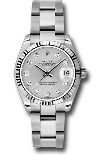 Rolex Watches - Datejust 31mm - Steel Fluted Bezel - Oyster Bracelet - Style No: 178274 sdo