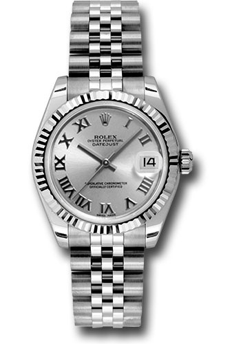 Rolex Watches - Datejust Mid-Size - Steel Fluted Bezel - Jublilee Bracelet - Style No: 178274srj