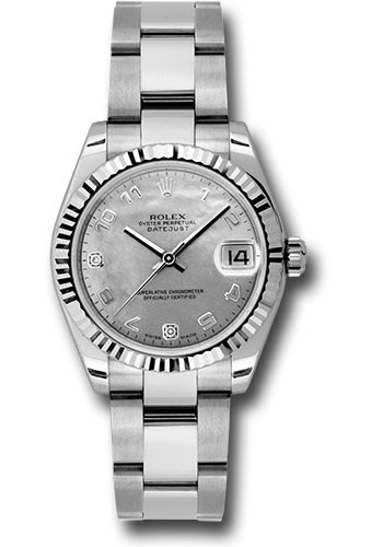 Rolex Watches - Datejust 31mm - Steel Fluted Bezel - Oyster Bracelet - Style No: 178274 wgdmdao