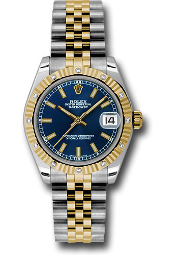 Rolex Watches - Datejust 31mm - Steel and Gold Yellow Gold - 12 Dia Bezel - Jubilee - Style No: 178313 bsj