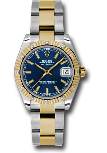 Rolex Watches - Datejust 31mm - Steel and Gold Yellow Gold - 12 Dia Bezel - Oyster - Style No: 178313 blio