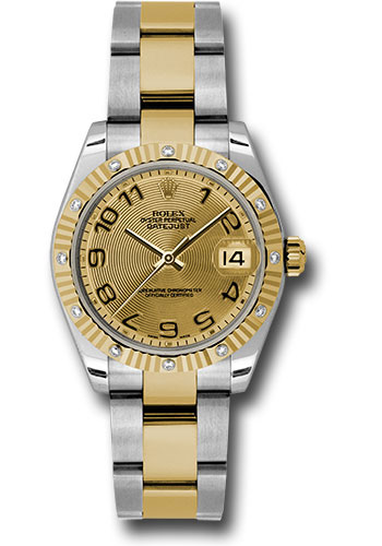 Rolex Watches - Datejust 31mm - Steel and Gold Yellow Gold - 12 Dia Bezel - Oyster - Style No: 178313 chcao