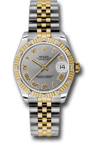 Rolex Watches - Datejust 31mm - Steel and Gold Yellow Gold - 12 Dia Bezel - Jubilee - Style No: 178313 grj